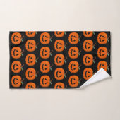 Happy Halloween Jack O Lantaarn Illustratieve Kuns Bad Handdoek (Handdoek)