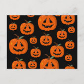 Happy Halloween Jack O Lantaarn Illustratieve Kuns Briefkaart (Voorkant)