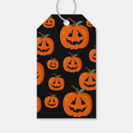 Happy Halloween Jack O Lantaarn Illustratieve Kuns Cadeaulabel