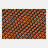 Happy Halloween Jack O Lantaarn Illustratieve Kuns Inpakpapier Vel (Voorkant)