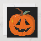 Happy Halloween Jack O Lantaarn Illustratieve Kuns Kaart (Voorkant)