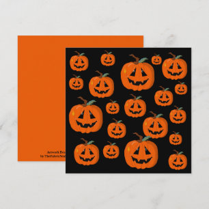 Happy Halloween Jack O Lantaarn Illustratieve Kuns Kaart
