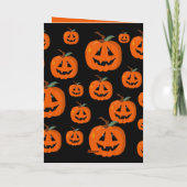Happy Halloween Jack O Lantaarn Illustratieve Kuns Kaart (Achterkant)