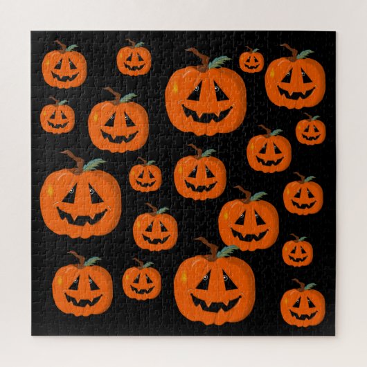 Happy Halloween Jack O Lantaarn Illustratieve Kuns Legpuzzel (Verticaal)