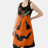 Happy Halloween Jack O Lantaarn Illustratieve Kuns Schort (Insitu)
