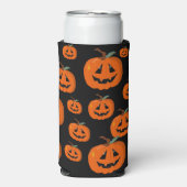 Happy Halloween Jack O Lantaarn Illustratieve Kuns Seltzer Blikjeskoeler (Seltzer Voorkant)