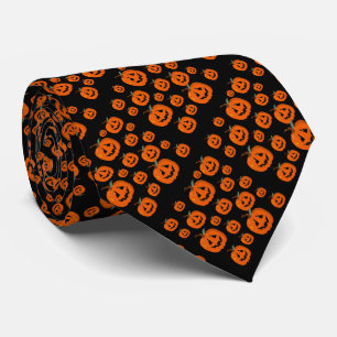 Happy Halloween Jack O Lantaarn Illustratieve Kuns Stropdas