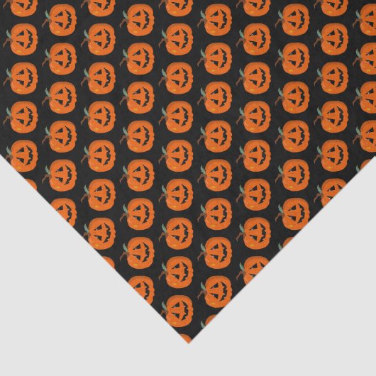 Happy Halloween Jack O Lantaarn Illustratieve Kuns Tissuepapier (Detail)