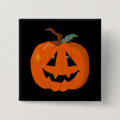 Happy Halloween Jack O Lantaarn Illustratieve Kuns Vierkante Button 5,1 Cm (Voorkant)