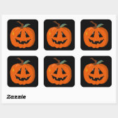 Happy Halloween Jack O Lantaarn Illustratieve Kuns Vierkante Sticker (Vel)