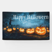 Happy Halloween Jack-O-Lantern-banner Spandoek (Horizontaal)