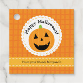 Happy Halloween Jack-o-Lantern Bedankjes Labels (Voorkant)