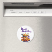 Happy Halloween Jack-O-Lantern Brew Cup Magneet (Insitu (Vaatwasser))