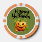 Happy Halloween Jack-O-Lantern Brew Cup Poker Chips (Voorkant)