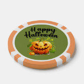 Happy Halloween Jack-O-Lantern Brew Cup Poker Chips (Enkel)