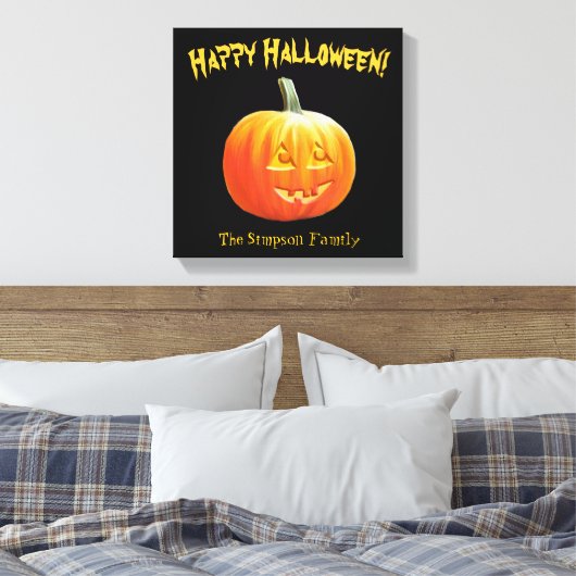 Happy Halloween Jack o Lantern Canvas (Insitu (Slaapkamer))
