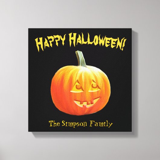 Happy Halloween Jack o Lantern Canvas (Voorkant)