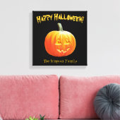 Happy Halloween Jack o Lantern Canvas Afdruk (Insitu (Woonkamer))