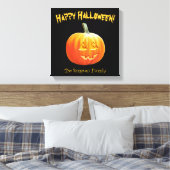 Happy Halloween Jack o Lantern Canvas Afdruk (Insitu (Slaapkamer))