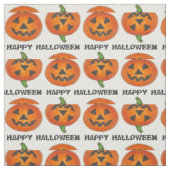 Happy Halloween Jack o' Lantern Carved Pumpkin Stof (Swatch)