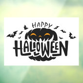 Happy Halloween Jack-O-Lantern en Bats Raamsticker (Vel 3)