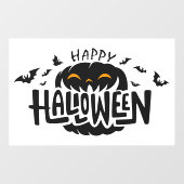 Happy Halloween Jack-O-Lantern en Bats Raamsticker (Vel)