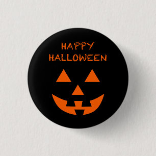 Happy Halloween Jack O’ Lantern Face Fun Hallowe Ronde Button 3,2 Cm