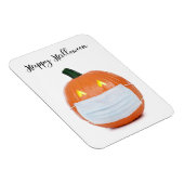 Happy Halloween Jack 'o Lantern in Face Mask Magneet (Rechterzijde)