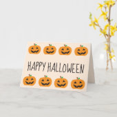 Happy Halloween Jack O Lantern Kaart (Gele Bloem)