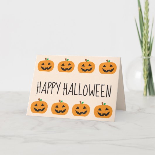 Happy Halloween Jack O Lantern Kaart (Voorkant)