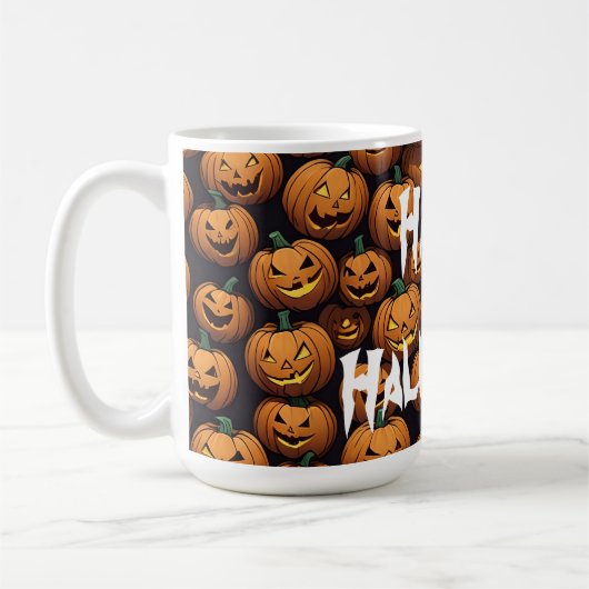 Happy Halloween Jack-o-Lantern Koffiemok (Links)