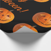 Happy Halloween Jack-O-Lantern-pakpapier Cadeaupapier (Hoek)