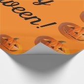 Happy Halloween Jack-O-Lantern-pakpapier Cadeaupapier (Hoek)