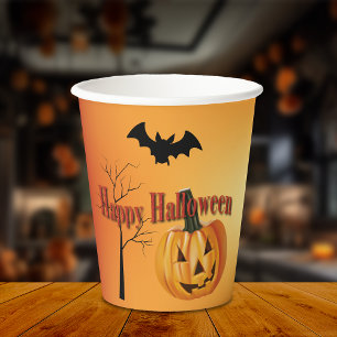 Happy Halloween Jack O' Lantern Papieren Bekers