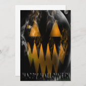 Happy Halloween Jack O Lantern Party Invitation Kaart (Voorkant / Achterkant)