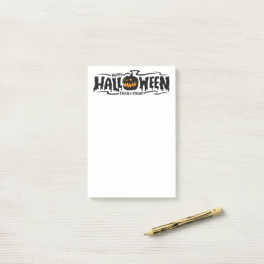 Happy Halloween Jack-O-Lantern Post-it® Notes (Op bureau)