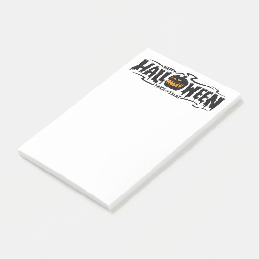 Happy Halloween Jack-O-Lantern Post-it® Notes (Schuin)