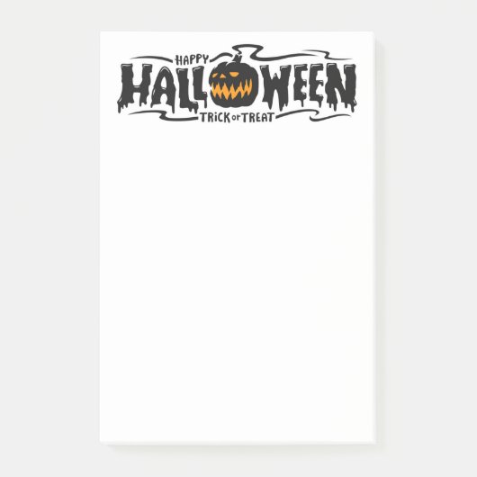 Happy Halloween Jack-O-Lantern Post-it® Notes (Voorkant)