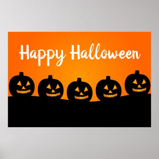 Happy Halloween Jack-O-Lantern Poster (Voorkant)