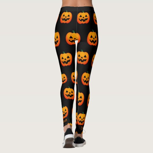 Happy Halloween Jack O Lantern Pumpkins Party Leggings (Achterkant)