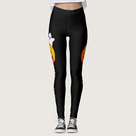 Happy Halloween Jack O Lantern Pumpkins Party Leggings (Voorkant)