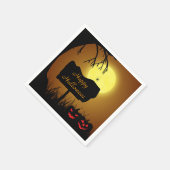 Happy Halloween Jack O Lantern Pumpkins Servet (Hoek)