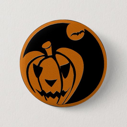 happy halloween jack o lantern ronde button 5,7 cm (Voorkant)