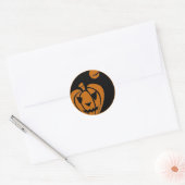 happy halloween jack o lantern ronde sticker (Envelop)