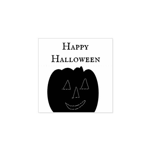 Happy Halloween Jack-o’-lantern Rubber Stamp Rubberstempel (Afrduk)