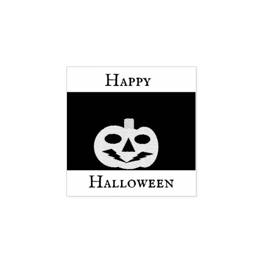 Happy Halloween Jack-o’-lantern Rubber Stamp Rubberstempel (Afrduk)