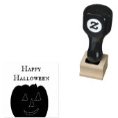 Happy Halloween Jack-o’-lantern Rubber Stamp Rubberstempel