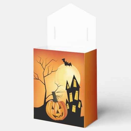 Happy Halloween Jack O' Lantern Scene Bedankdoosjes (Geopend)