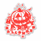 Happy Halloween Jack O Lantern Sticker (Voorkant)
