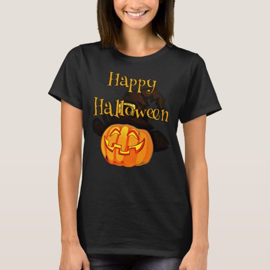 Happy Halloween Jack-O-Lantern T-shirt (Voorkant)